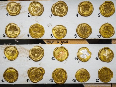 Wachssiegel selbstklebend 10er Set WASS016 - Motiv 16 Ringe